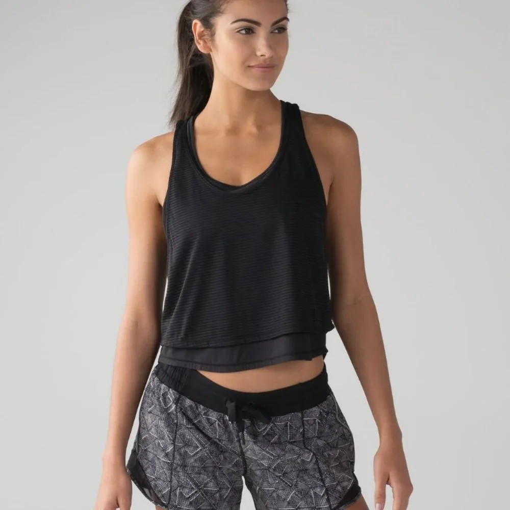 Lululemon Athletica Lean In Double Layer Tank (Dark Purple) Size 6 - Picture 2 of 10